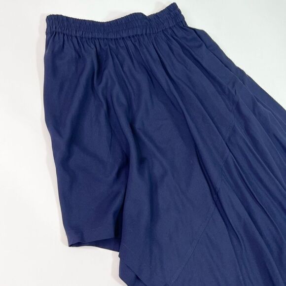 Saba High-low Skirt Women's 8 Navy Blue Viscose Pull On Elastic Waistband - Picture 2 of 9